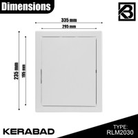 Revisionsklappe aus Stahlblech HxB:200x300mm