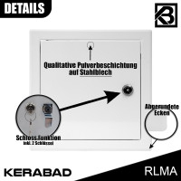 Revisionsklappe aus Stahlblech mit Schloss HxB:200x300mm