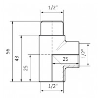 T-Stück Weiß mit Spiral Kabel und Stecker Anschluss 1/2