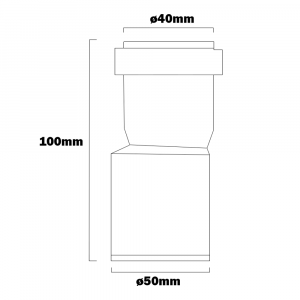 Reduzierungsstück Ø50/Ø40 mm